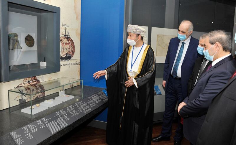 Syrian Foreign Minister Faisal Mekdad visits National Museum in Muscat. Oman News Agency