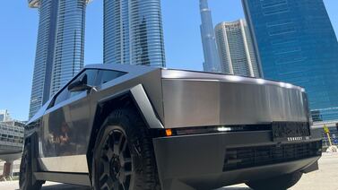 The Tesla Cybertruck is now hitting the streets of Dubai. Andy Scott / The National