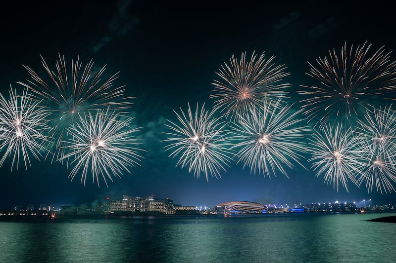 There will be fireworks over Yas Bay, Abu Dhabi, at 9pm on September 23. Photo: Yas Island