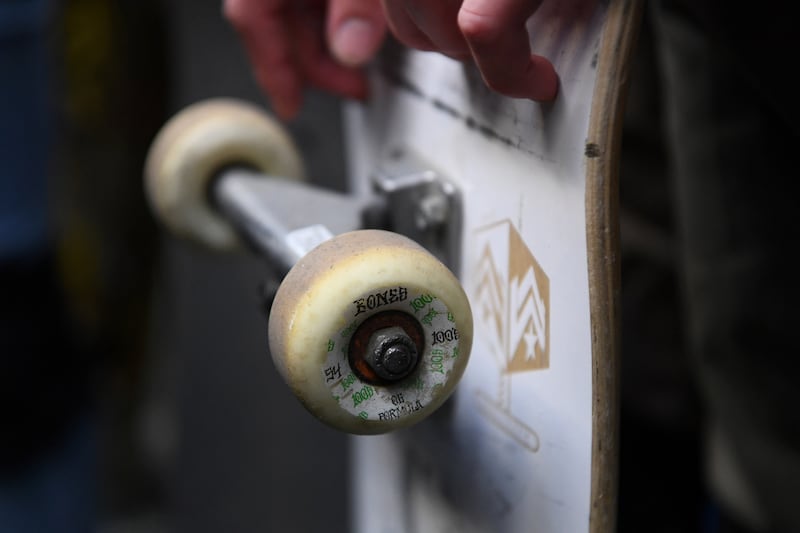 A skateboard is another thing that doesn't have a door but has wheels. AFP