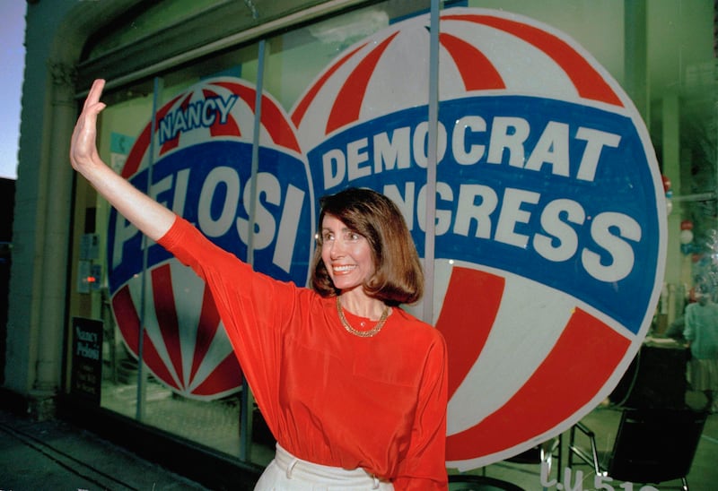 Nancy Pelosi, here in her home city of San Francisco in 1987, was first elected to the house in the same year and steadily moved up the ranks, securing leadership positions before winning her first term as speaker in 2007. AP