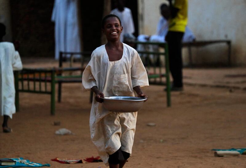 A Sudanese boy preparing Iftar. AFP
