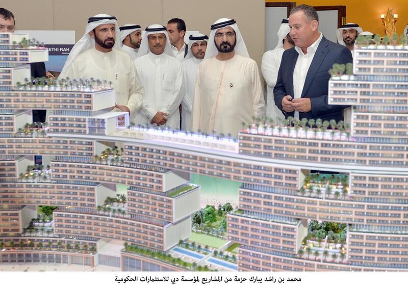 Sheikh Mohammed has praised a host of new projects in Dubai. Courtesy Wam