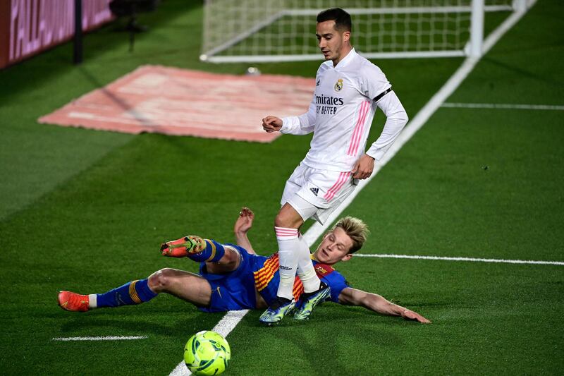 Lucas Vazquez - 7, Delivered a precise ball into the box for Benzema to score the opener, and also put in a good tackle to stop Pedri getting through. Should have scored his chance, with Marc-Andre ter Stegen on the floor. AFP