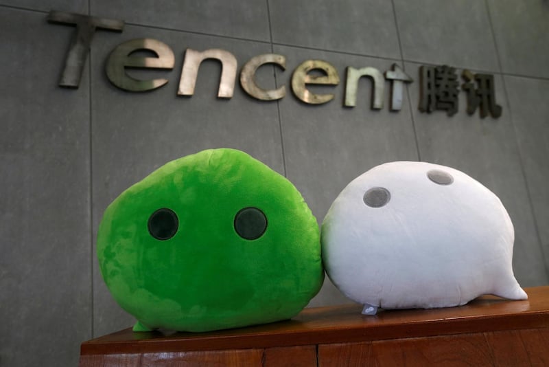 FILE PHOTO: WeChat mascots are displayed inside Tencent office at the TIT Creativity Industry Zone in Guangzhou, China May 9, 2017. REUTERS/Bobby Yip/File Photo