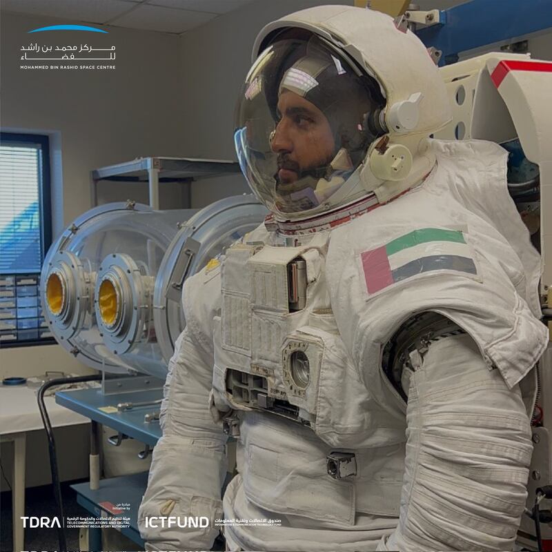 Mohammed Al Mulla, 34, was seen in an extravehicular mobility unit – suits astronauts wear during a spacewalk – in photos he published on his Twitter account on Saturday.