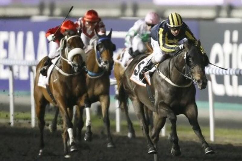 Krypton Factor, right, trained by Fawzi Nass, won the Dubai Golden Shaheen in March.