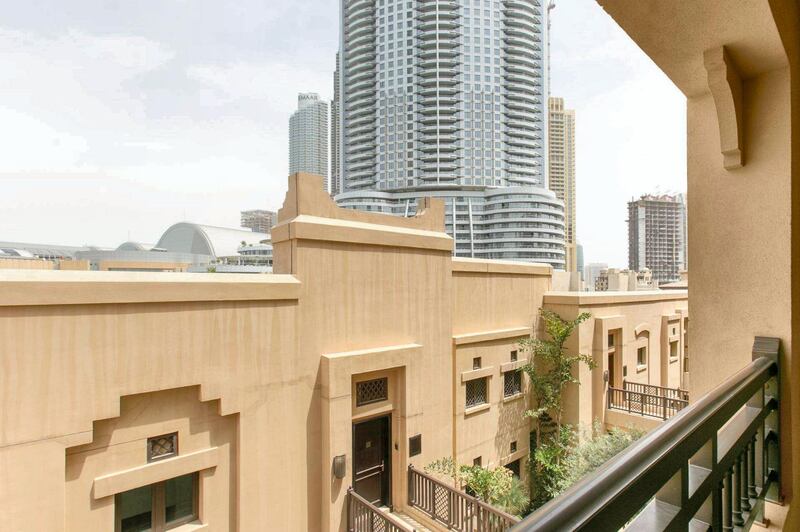 This two-bedroom unit in Tajer Residences, Old Town, in Downtown Dubai, is on the market for Dh150,000. Courtesy LuxuryProperty.com