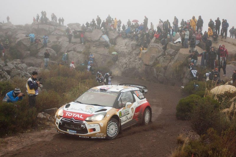 Abu Dhabi Citroen driver Kris Meeke during the final day of Rally Argentina on Sunday. Diego Lima / AFP / May 11, 2014  