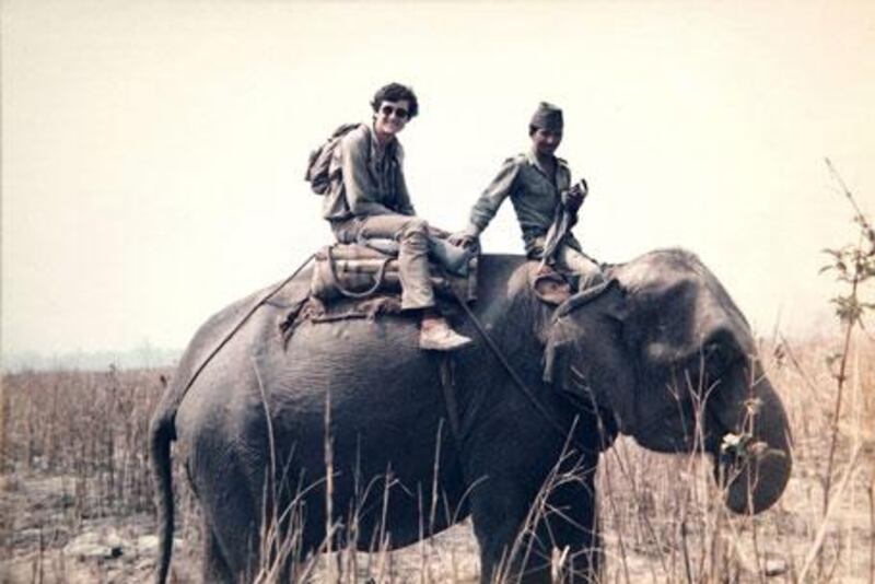 "I have this fantasy that I might eventually be able to ride through England on an elephant," says  Christopher Nicholson, left.