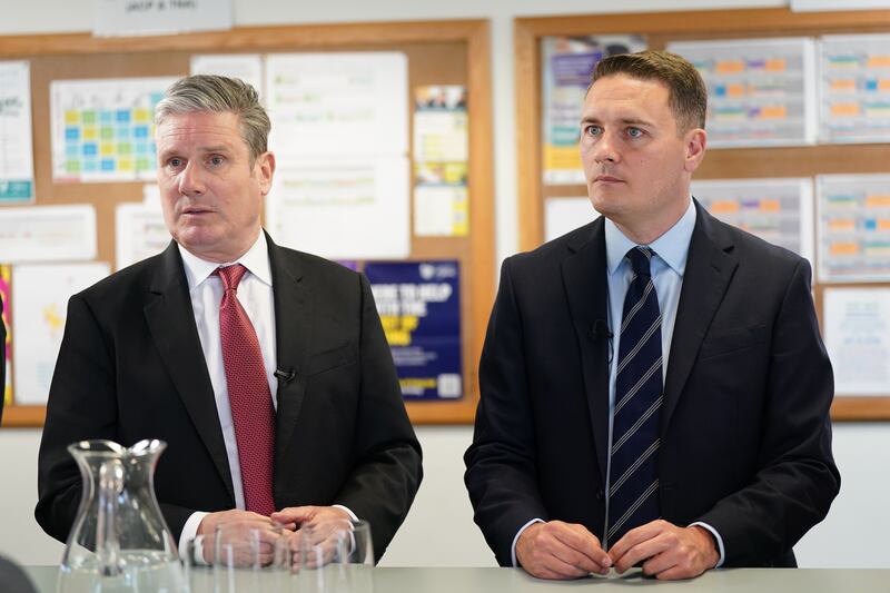 Labour leader Keir Starmer, left, and Wes Streeting are behind proposals to revive Britain’s health service. Getty Images