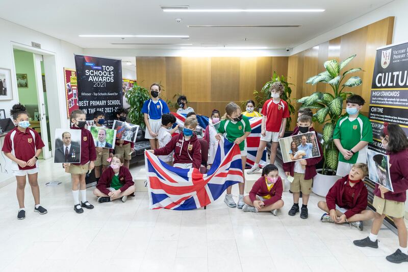 Pupils at Victory Heights Primary school in Dubai. 