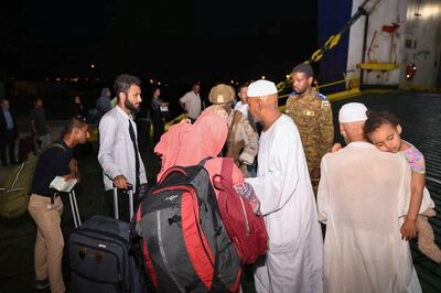 People are prepare for evacuation in Port Sudan, Sudan. Reuters