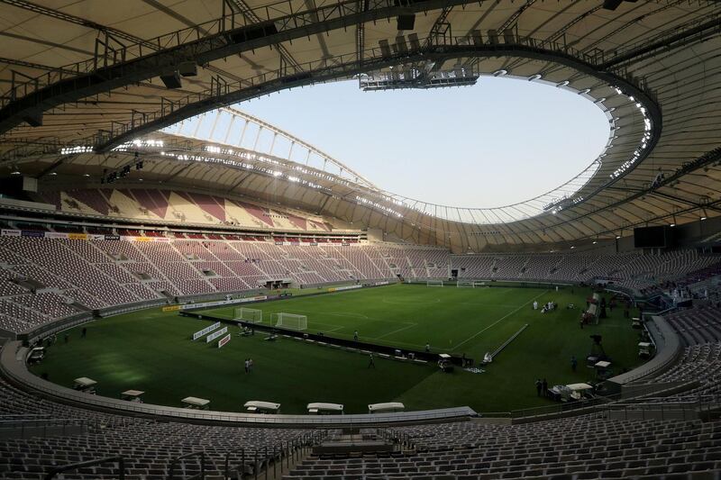 FILE PHOTO: A view shows the Khalifa International Stadium in Doha, Qatar, May 18, 2017. REUTERS/Ibraheem Al Omari/File Photo