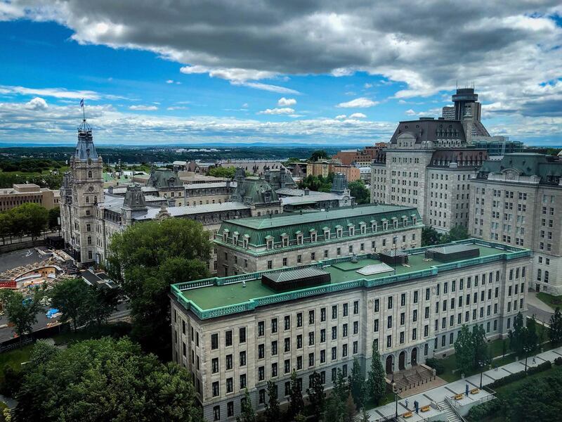 QUEBEC CITY, QC - JULY 06:  The Parliament Building of Quebec, QC taking with iPhoneX on July 6, 2018 in Quebec City, Canada.  (Photo by Scott Legato/Getty Images)