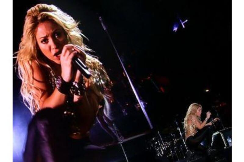15,000 watched Shakira's Yas Arena show at the weekend. Karim Sahib /AFP