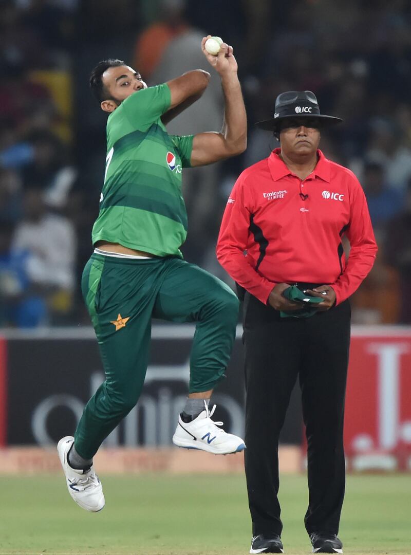 Pakistan pacer Wahab Riaz was back in the T20 team. AFP