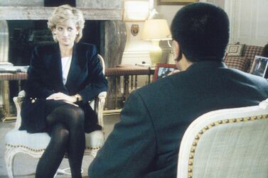 Martin Bashir interviews Princess Diana in Kensington Palace. Getty Images