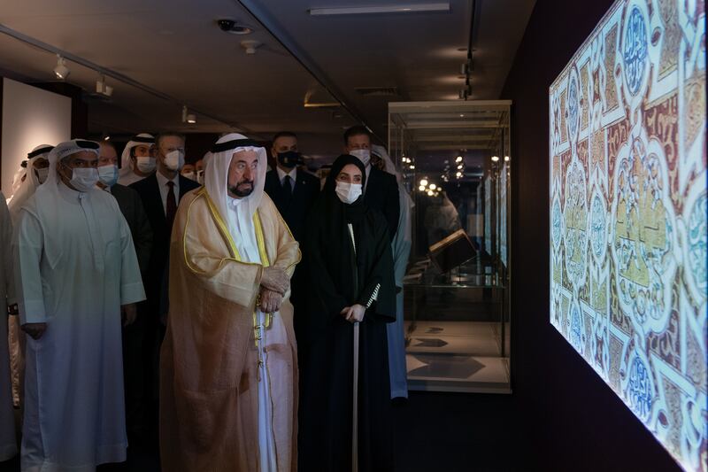 The exhibition showcases the craftwork and detail of key pieces of Islamic calligraphy and design.