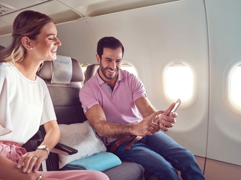 The UAE airline offered Wi-Fi services on board in 2012. Photo: Etihad
