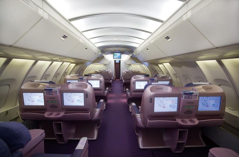 China Airlines' business class cabin. Courtesy China Airlines
