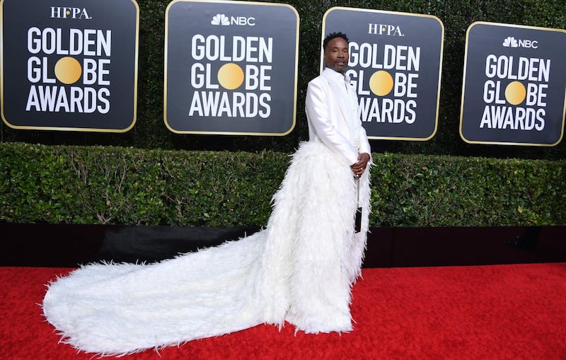 Billy Porter, wearing Alex Vinash, arrives at the 77th annual Golden Globe Awards at the Beverly Hilton Hotel on January 5, 2020. AFP