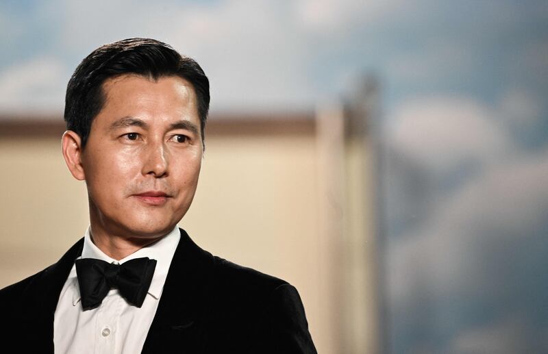 South-Korean actor Jung Woo-sung arrives for the screening of 'Hunt' at the Cannes Film Festival. AFP