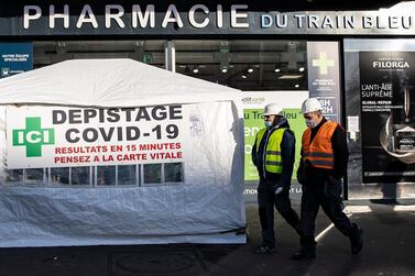  France is placed in a second national lockdown, dubbed 'reconfinement' to battle a surge in Covid-19 coronavirus cases, averaging 40,000 new daily cases. EPA