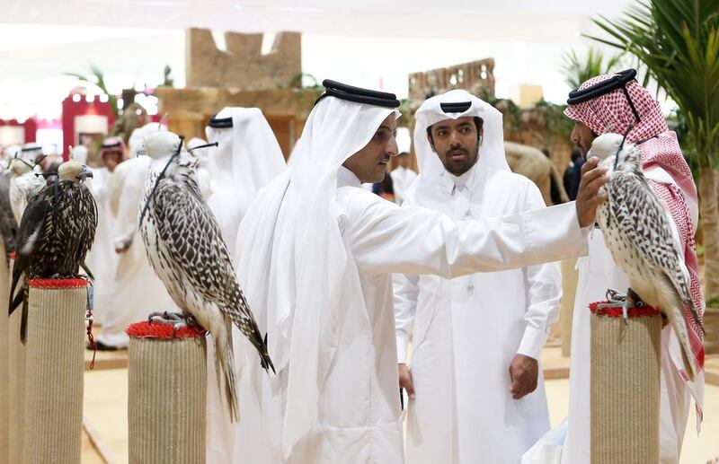 The falcons proved to be a popular attraction for visitors at Adihex last year.