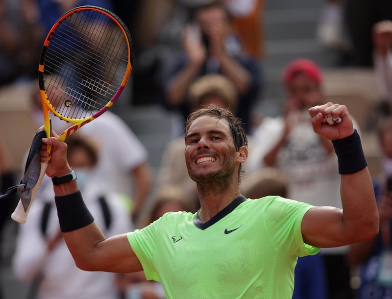 Rafael Nadal celebrates after beating Cameron Norrie. Getty