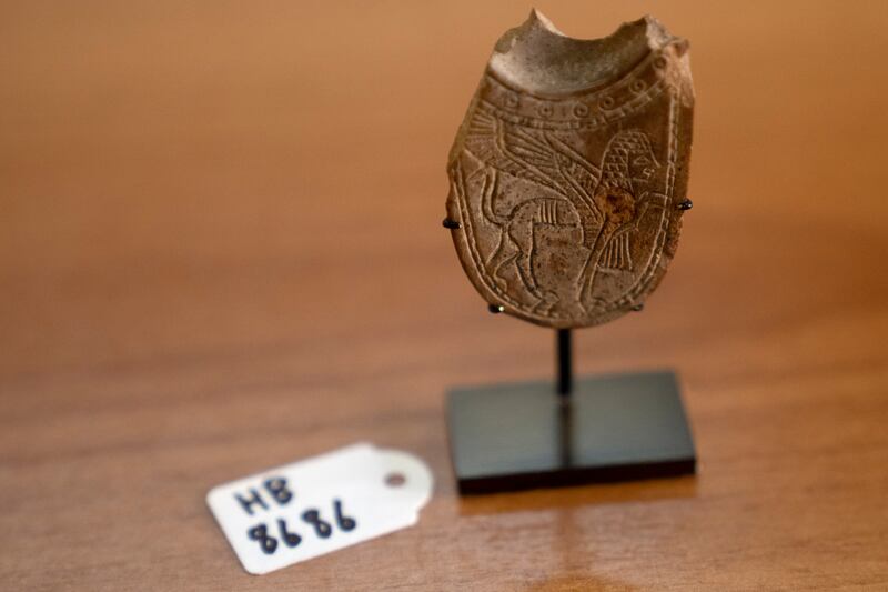 The intricately carved spoon was handed over to the Palestinian Authority by American officials. AP