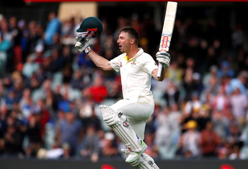 Cricket - Ashes test match - Australia v England - Adelaide Oval, Adelaide, Australia, December 3, 2017 - Australia's Shaun Marsh celebrates after reaching his century during the second day of the second Ashes cricket test match.    REUTERS/David Gray