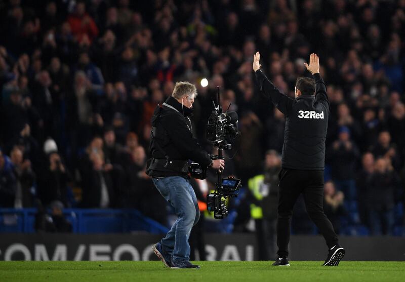 Frank Lampard of Derby County acknowledges the fans after match. Getty Images