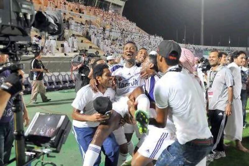 Asamoah Gyan, on loan from Sunderland, proved to be an inspired signing as the league's top-scorer gave Al Ain fans much to rejoice about.