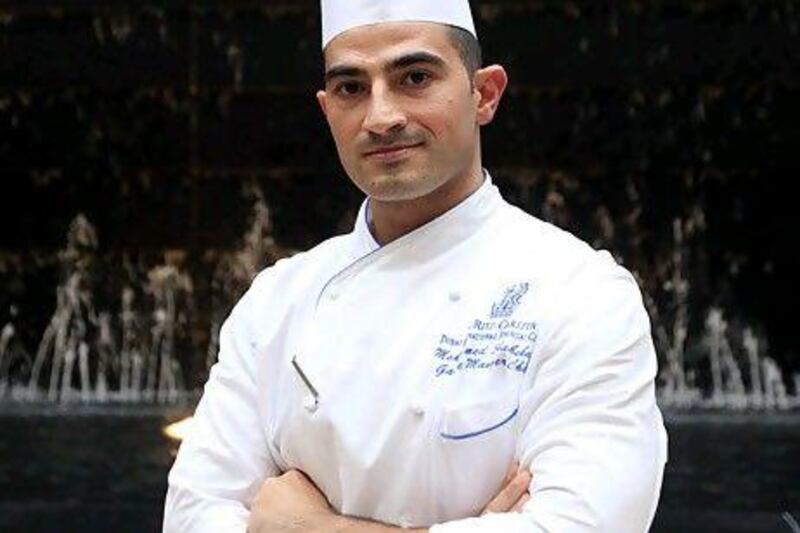 Mohammed Chabchoul, the garde manger chef at The Ritz-Carlton DIFC, has 28 chefs under his charge. Satish Kumar / The National