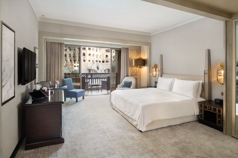 The rooms at Palace Downtown have been upgraded with a contemporary feel, while maintaining their Arabian charm.