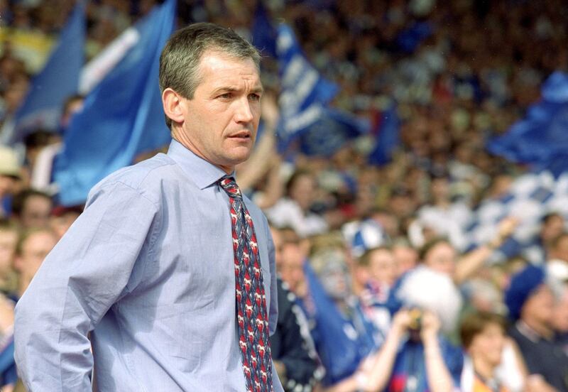 29 May 2000:  Ipswich Town manager George Burley during the Nationwide League Division One play-off final against Barnsley at Wembley in London.  Ipswich Town won the match 4-2. \ Mandatory Credit: Mark Thompson /Allsport