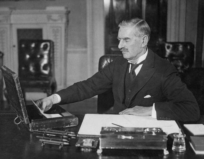 Neville Chamberlain prepares his Budget in 1937