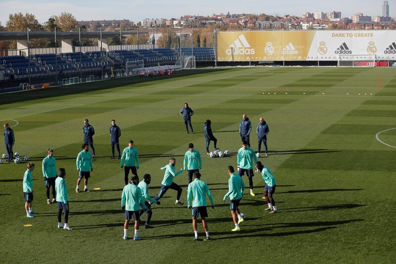 Real Madrid training. Reuters