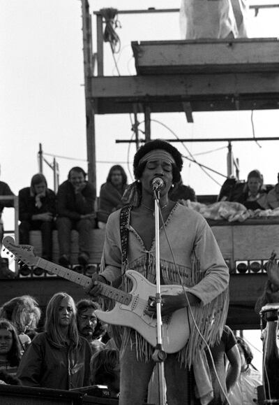 Mandatory Credit: Photo by Peter Tarnoff/Mediapunch/Shutterstock (9853935a)Jimi HendrixWoodstock - 18 Aug 1969