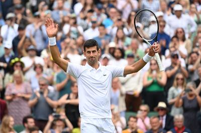 Novak Djokovic outclassed Miomir Kecmanovic to reach the last 16 at Wimbledon. EPA