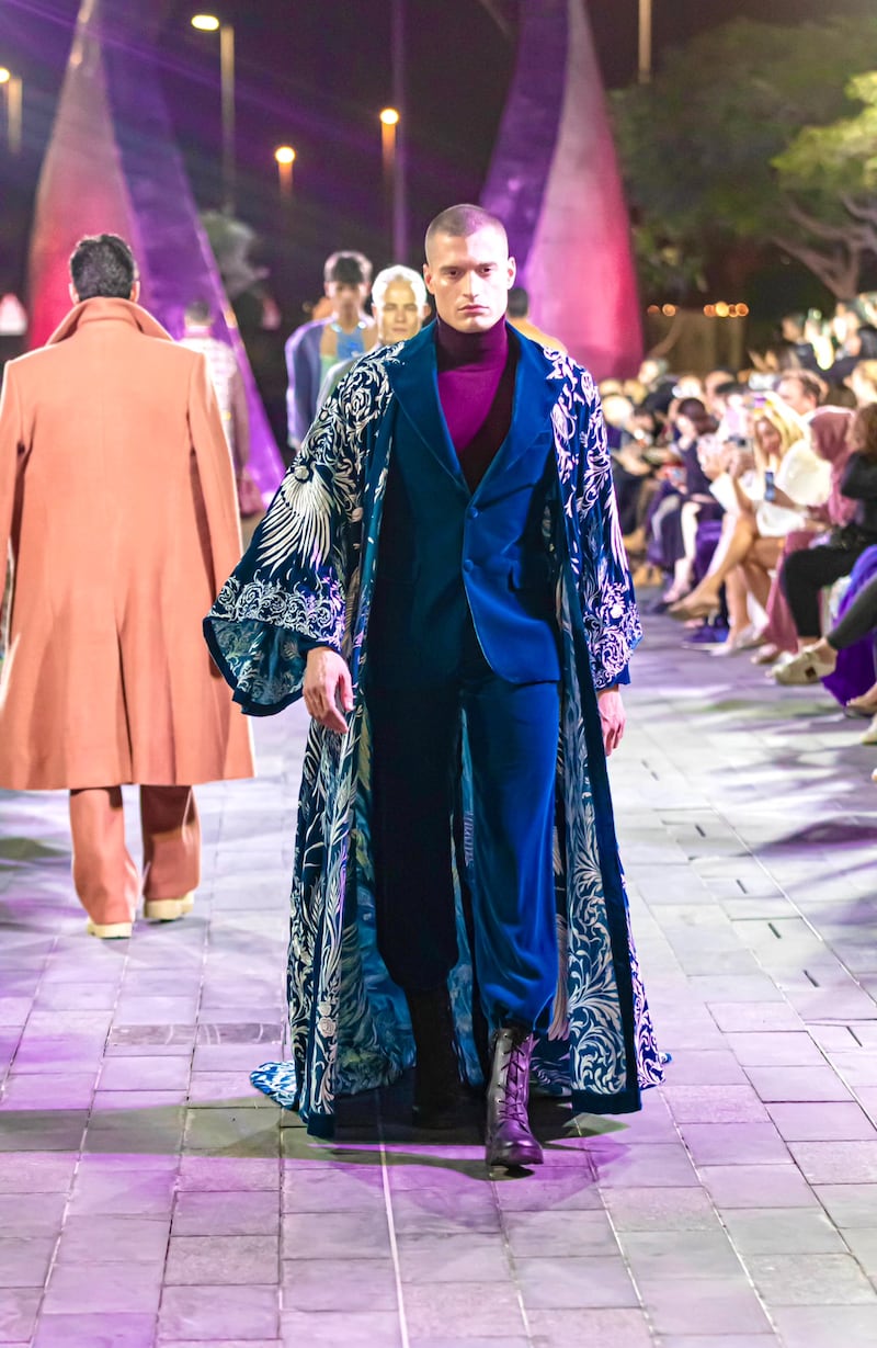 Flowing robes and impeccably tailored suits blended to create a fashion statement for the new-age traveller.