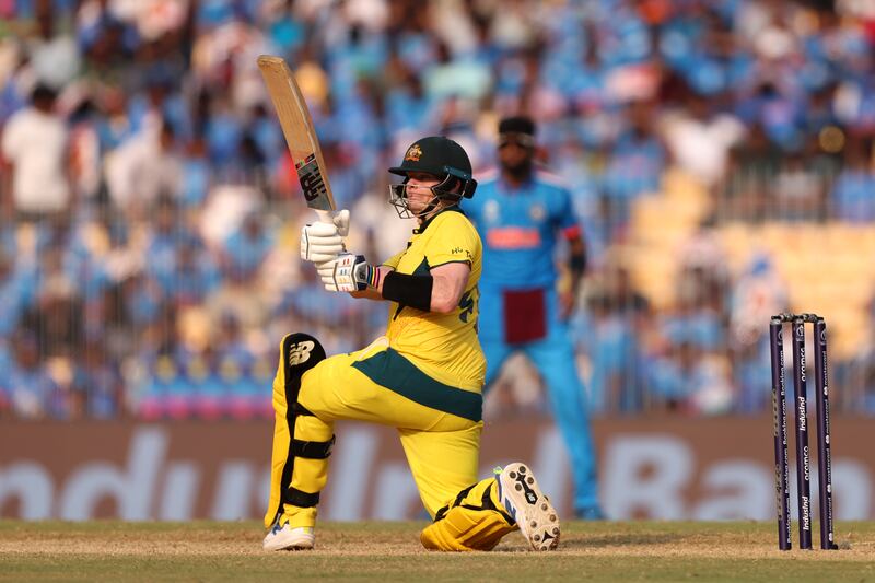 Steve Smith top-scored for Australia with 46. Getty