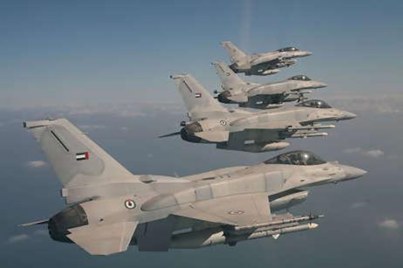 The UAE Air Force's F-16s will be among the military aircraft serviced at the new Al Ain repair base.