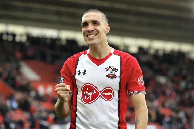 SOUTHAMPTON, ENGLAND - APRIL 28: Oriol Romeu of Southampton FC happy with a win at home during the Premier League match between Southampton and AFC Bournemouth at St Mary's Stadium on April 28, 2018 in Southampton, England. (Photo by James Bridle - Southampton FC/Southampton FC via Getty Images)