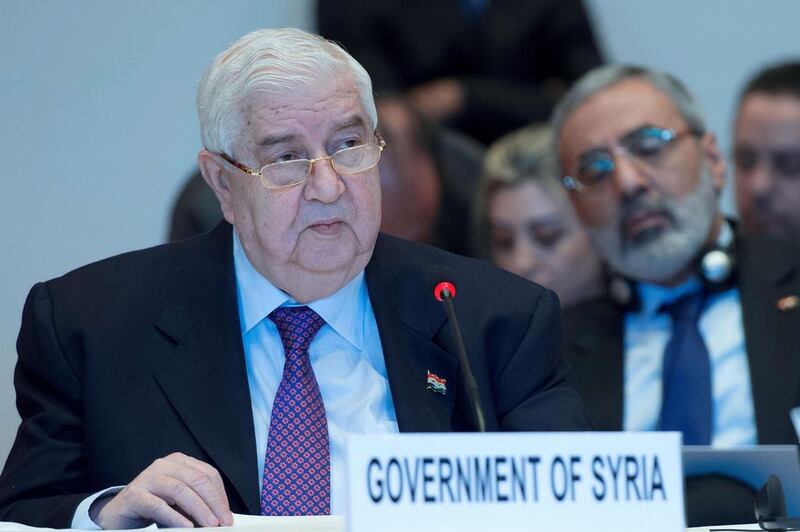 Syria's Foreign Minister and head of the Syrian government delegation, Walid Al Muallem. AFP