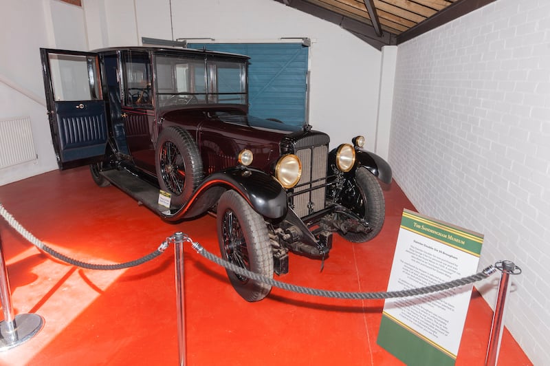 A Daimler Double-six 30 Brougham bought by Britain's King George V in 1929, displayed at the Sandringham Estate in Norfolk. Alamy