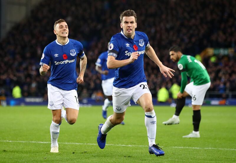 Right-back: Seamus Coleman (Everton) – The Irishman’s first goal since January 2017 capped an all-action display and helped his side overcome Brighton 3-1. Getty Images