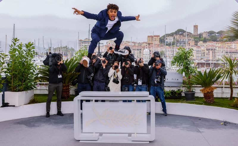 Ethann Isidore at the photo call for Indiana Jones and the Dial of Destiny at the Cannes Film Festival, southern France. AP