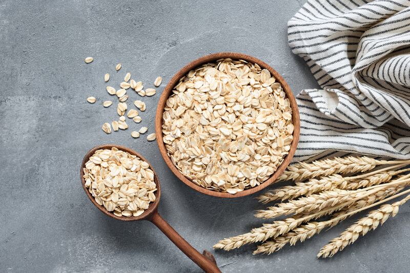 Oats contain a type of fibre called beta-glucan, which may reduce blood cholesterol levels. Getty